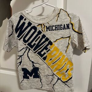 Michigan Wolverines Kids T-Shirt - Gray and Yellow
